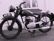 Similar motorbike to Bill's first Ambassador